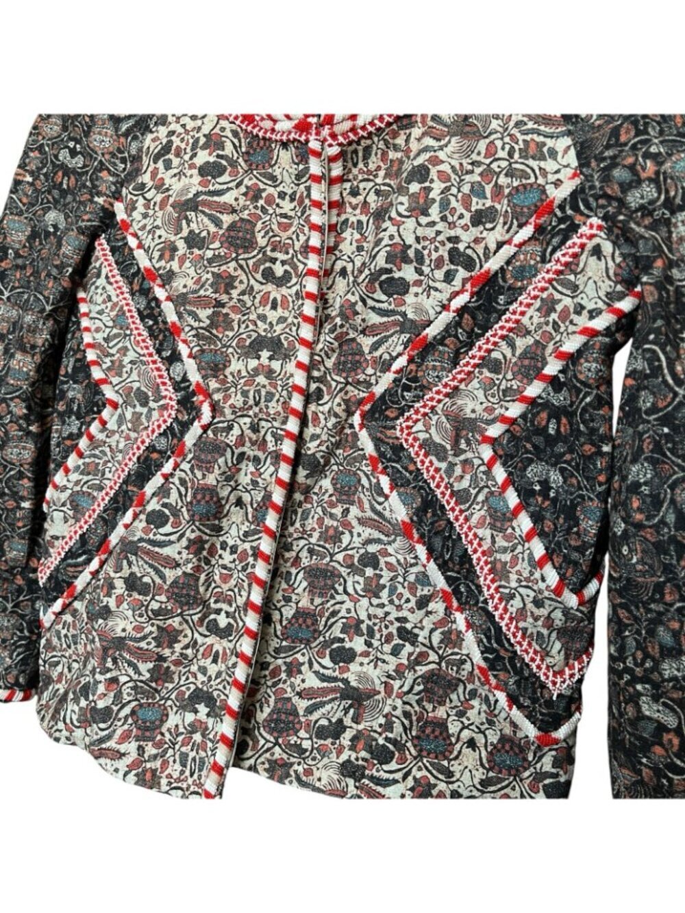 ISABEL MARANT No 1501 Beaded Jacket Floral Liberty Embellished Women SZ 2 - Picture 6 of 13